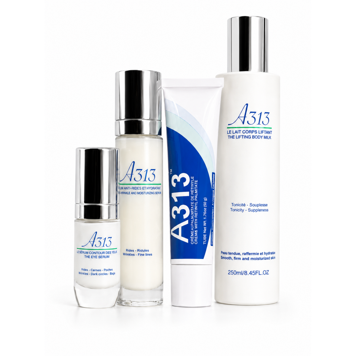 A313 Complete Skincare Set – Face, Eyes & Body